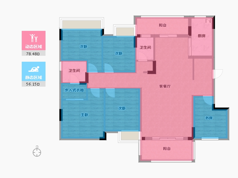 广西壮族自治区-桂林市-兴进景园-120.57-户型库-动静分区