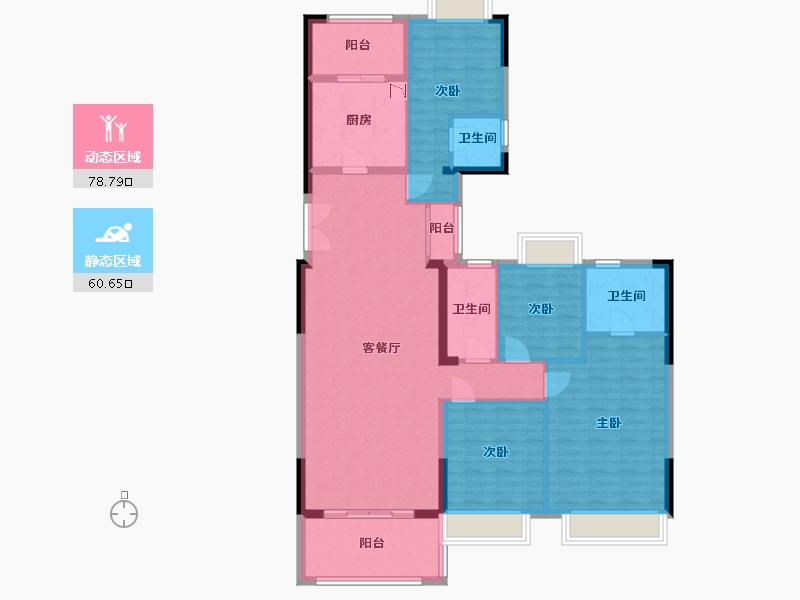 广东省-深圳市-昊龙华庭-126.08-户型库-动静分区