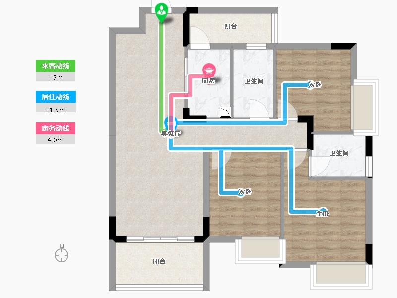 广西壮族自治区-桂林市-兴进景园-83.20-户型库-动静线