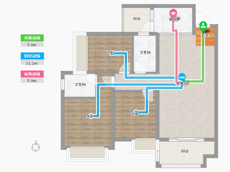 广西壮族自治区-桂林市-兴进御园-89.36-户型库-动静线