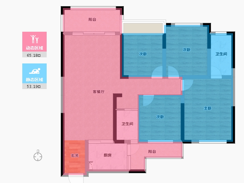 广西壮族自治区-桂林市-泰安独秀天下-104.93-户型库-动静分区