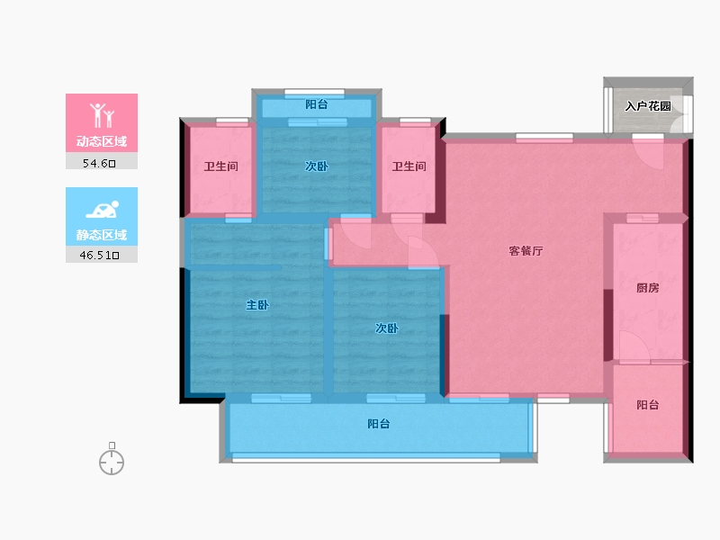 四川省-巴中市-御景湾-91.10-户型库-动静分区