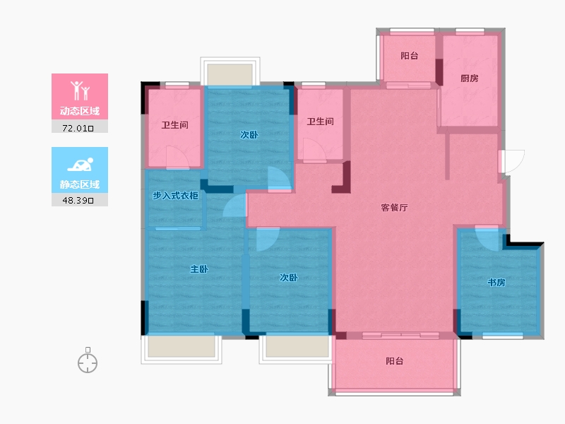 广西壮族自治区-桂林市-兴进景园-106.85-户型库-动静分区