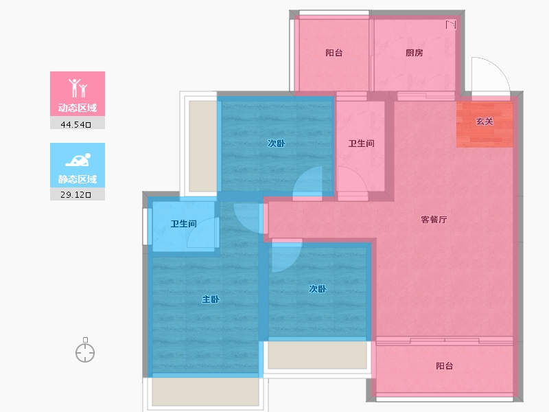 广西壮族自治区-桂林市-顺祥别院-64.88-户型库-动静分区