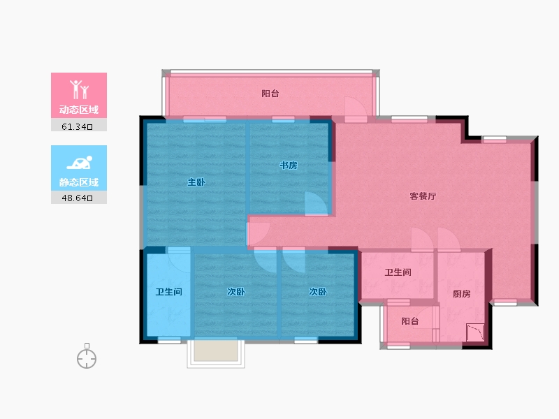 四川省-成都市-朗诗未来街区-97.74-户型库-动静分区