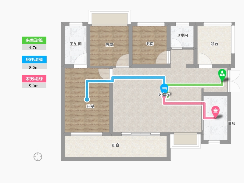 贵州省-贵阳市-贵阳经开吾悦广场-88.11-户型库-动静线