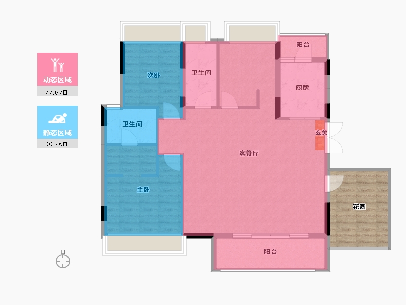 广西壮族自治区-柳州市-金科远道·集美天悦-109.89-户型库-动静分区