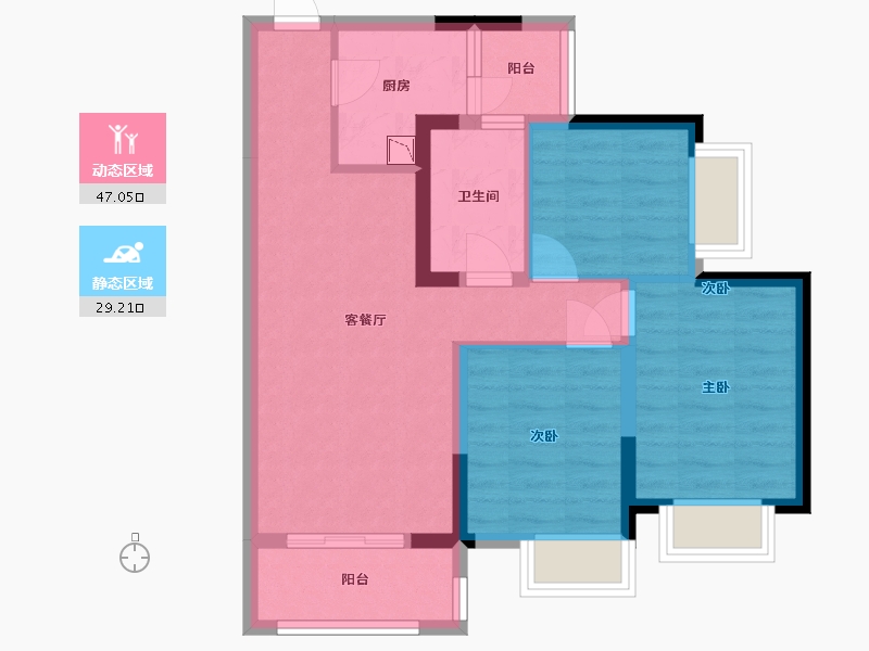 四川省-成都市-朗诗未来街区-66.92-户型库-动静分区