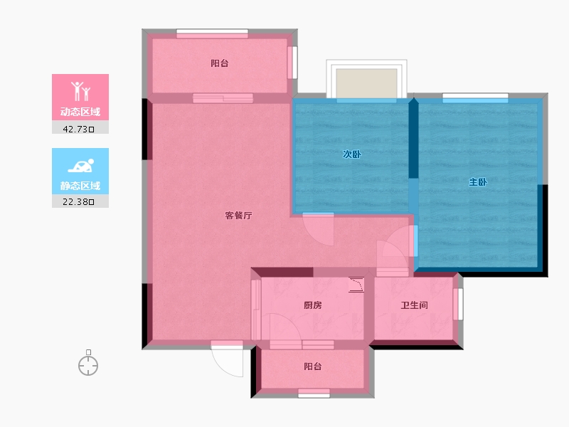 四川省-宜宾市-港腾龙栖湾-57.10-户型库-动静分区