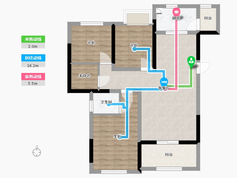 四川省-宜宾市-港腾龙栖湾-75.40-户型库-动静线