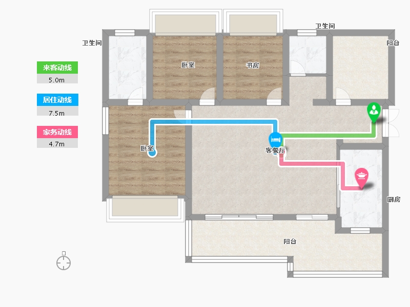 贵州省-贵阳市-贵阳经开吾悦广场-88.01-户型库-动静线