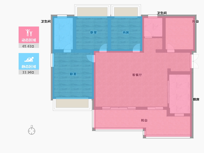 贵州省-贵阳市-贵阳经开吾悦广场-88.01-户型库-动静分区