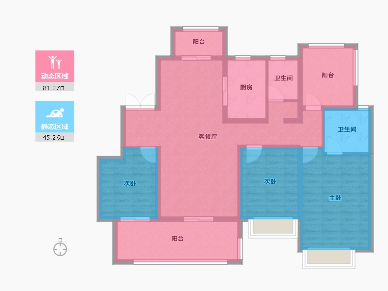 贵州省-遵义市-北大资源梦想城-112.89-户型库-动静分区