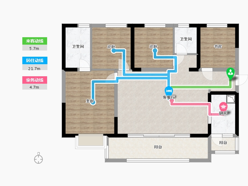 四川省-成都市-朗诗乐府-104.16-户型库-动静线