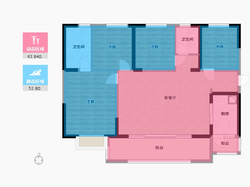 四川省-成都市-朗诗乐府-104.16-户型库-动静分区