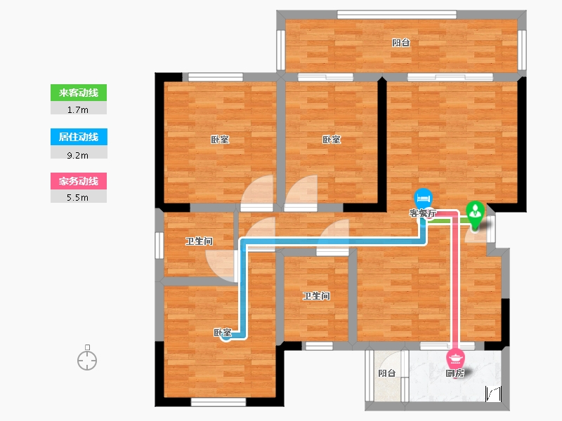 四川省-成都市-瑞和上院-94.35-户型库-动静线