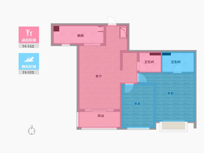 四川省-成都市-朗诗熙华府-83.00-户型库-动静分区