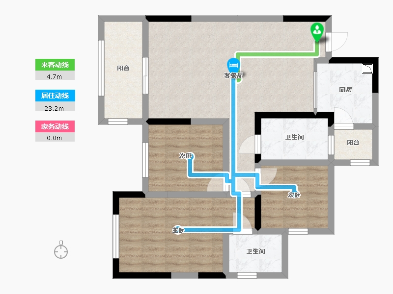 四川省-宜宾市-江畔华府-83.49-户型库-动静线