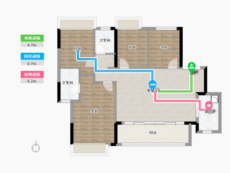 四川省-成都市-金科集美天宸-100.96-户型库-动静线