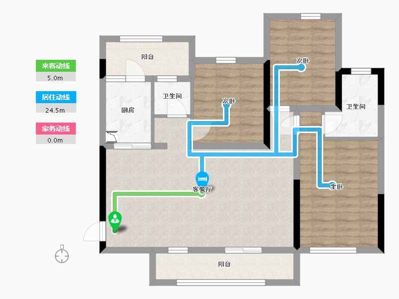 四川省-宜宾市-港腾龙栖湾-88.83-户型库-动静线