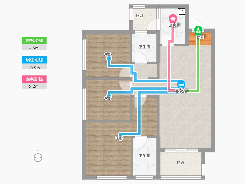 四川省-成都市-万科时光润园-77.74-户型库-动静线