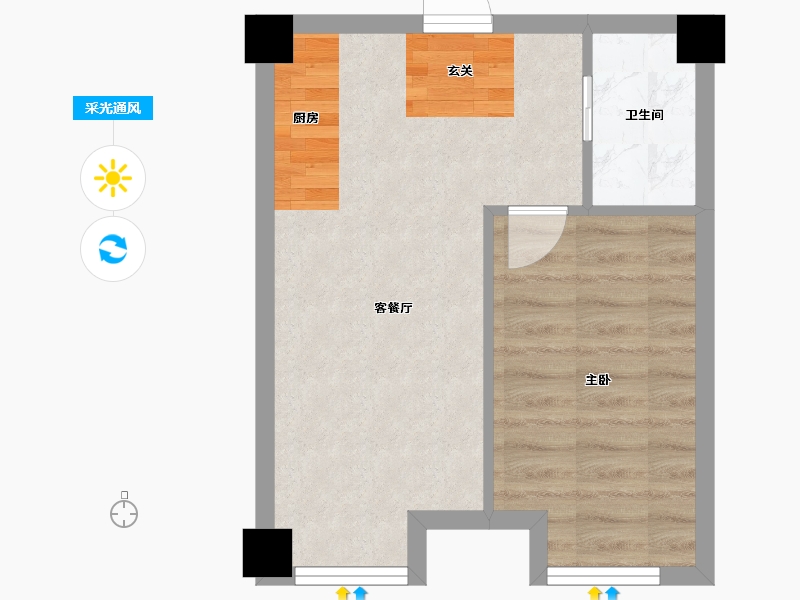 四川省-成都市-朗诗上林熙华府SOHO-38.10-户型库-采光通风