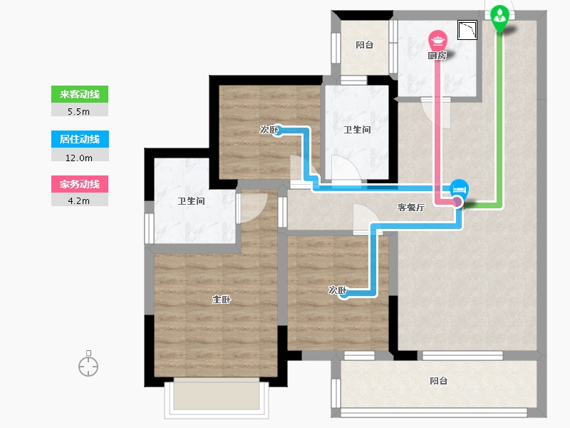 四川省-成都市-朗诗未来街区-79.58-户型库-动静线