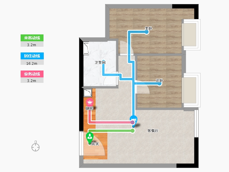 四川省-成都市-朗诗上林熙华府SOHO-49.72-户型库-动静线