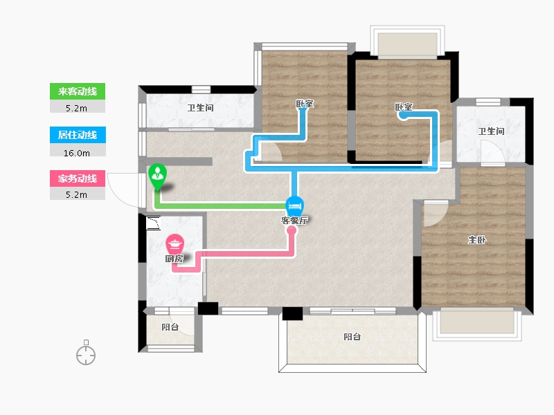 四川省-成都市-御景华府-94.26-户型库-动静线