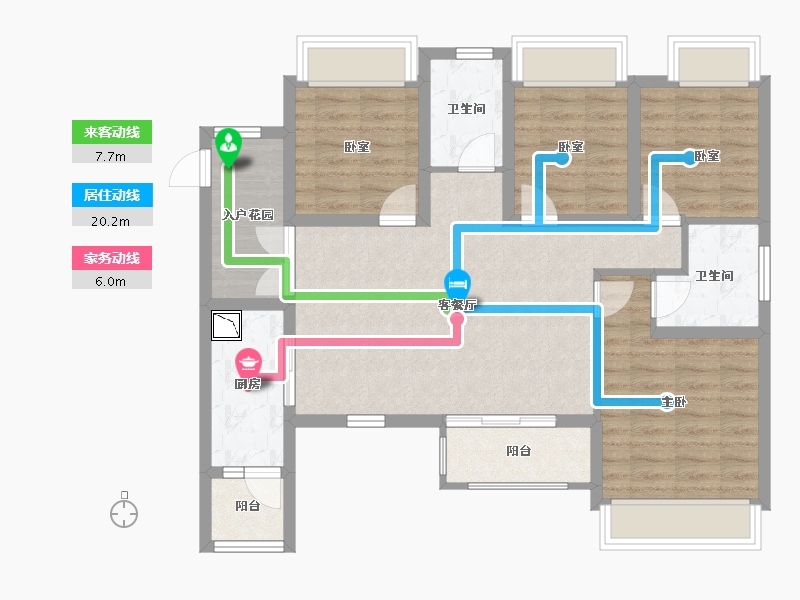 四川省-成都市-成发紫悦府-90.58-户型库-动静线