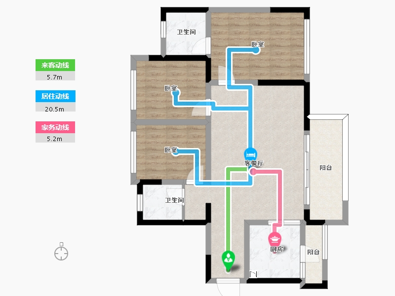 四川省-成都市-融创九天一城-88.80-户型库-动静线