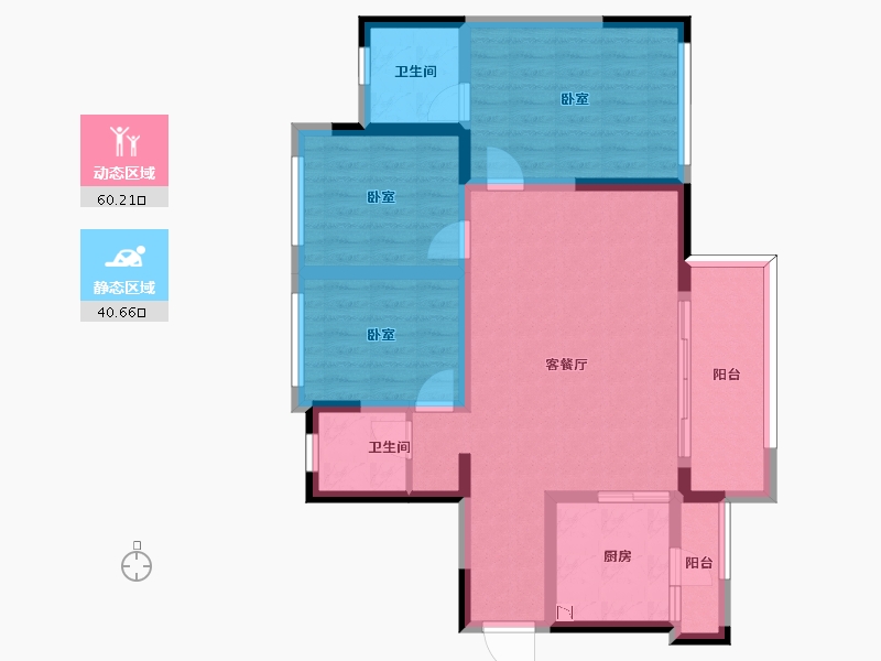 四川省-成都市-融创九天一城-88.80-户型库-动静分区