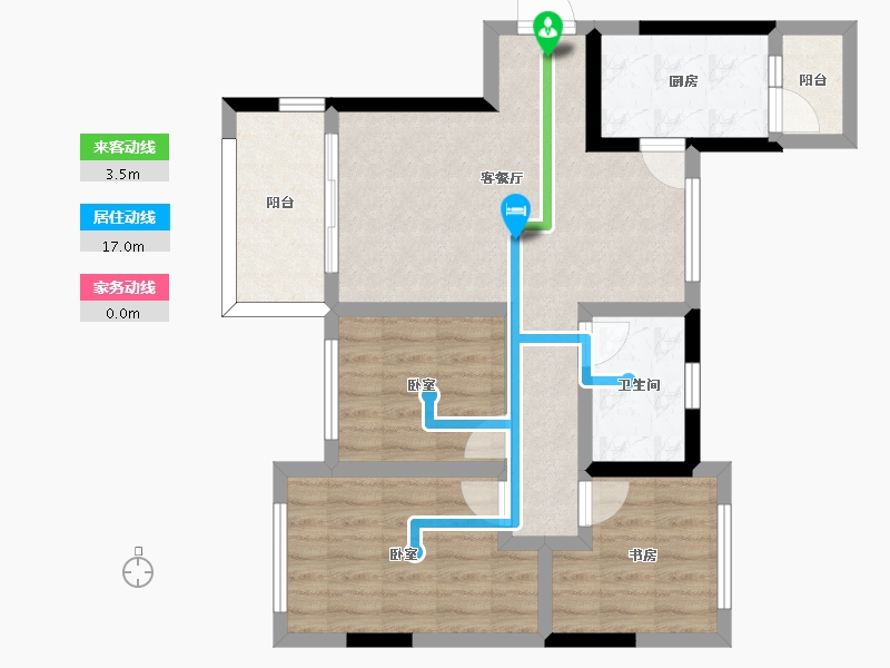 四川省-成都市-融创九天一城-70.58-户型库-动静线