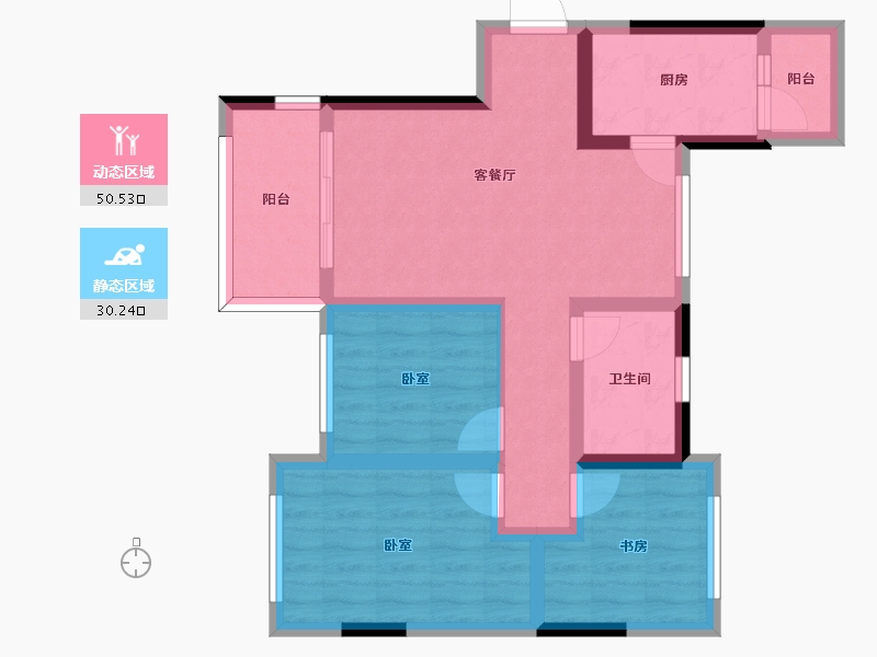 四川省-成都市-融创九天一城-70.58-户型库-动静分区