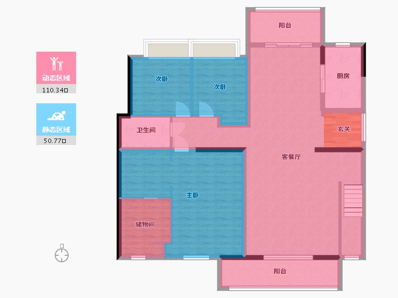 四川省-成都市-保利和光屿湖-145.91-户型库-动静分区