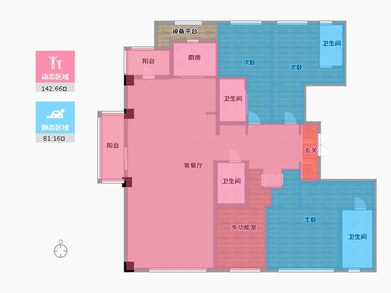 四川省-成都市-万科天府锦绣-206.18-户型库-动静分区