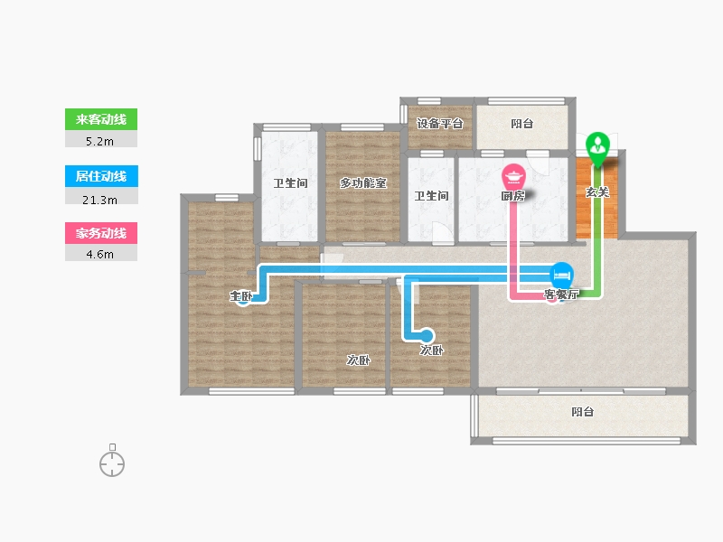 四川省-成都市-万科天府锦绣-142.16-户型库-动静线