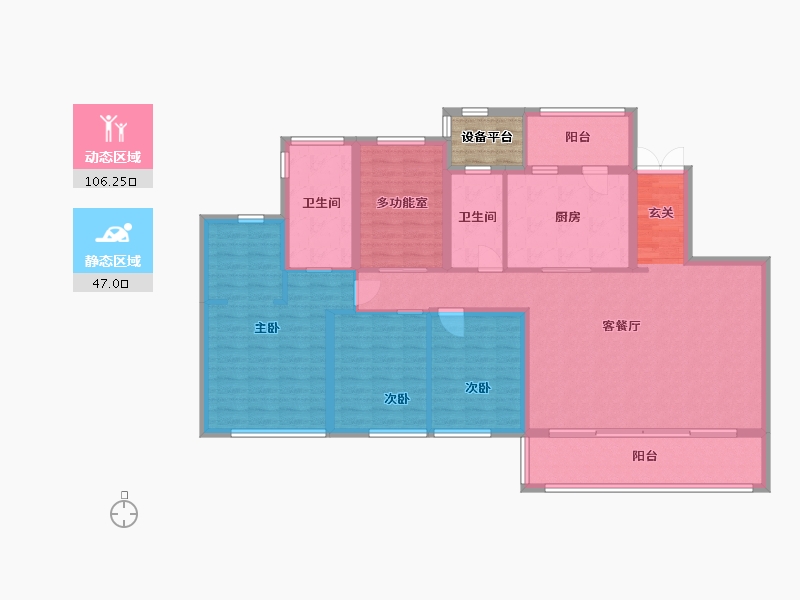 四川省-成都市-万科天府锦绣-142.16-户型库-动静分区