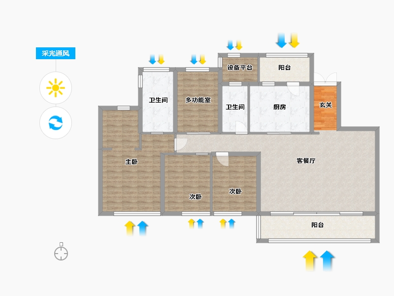 四川省-成都市-万科天府锦绣-142.16-户型库-采光通风