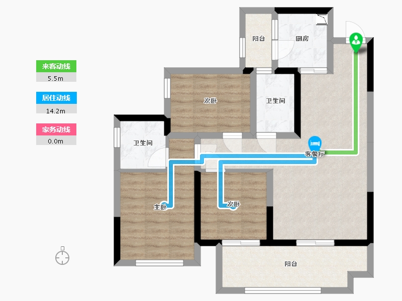 四川省-宜宾市-港腾龙栖湾-78.54-户型库-动静线