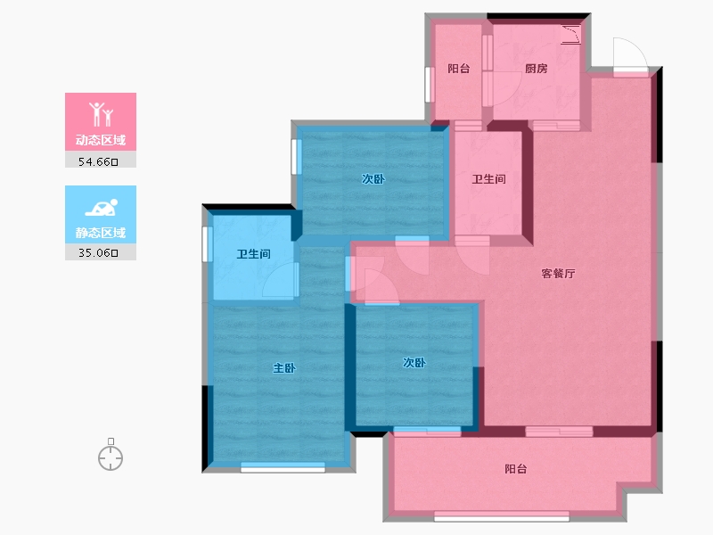 四川省-宜宾市-港腾龙栖湾-78.54-户型库-动静分区