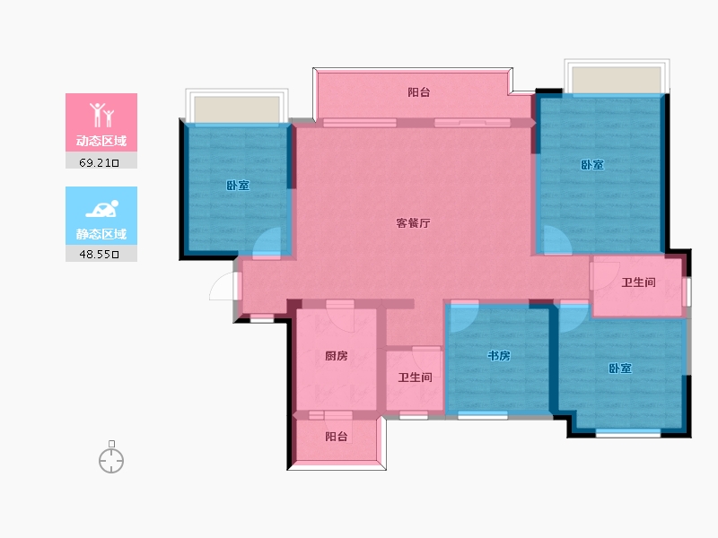 四川省-成都市-大发融悦和府-105.24-户型库-动静分区