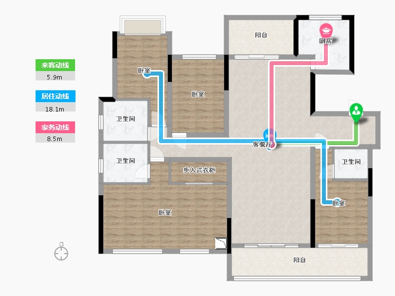 四川省-成都市-中海锦江城云璟-159.45-户型库-动静线