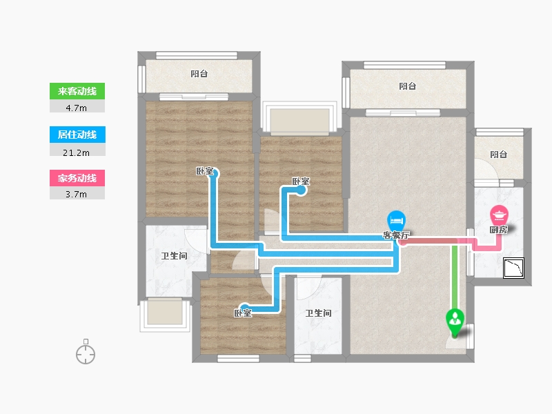 四川省-成都市-成发紫悦府-84.34-户型库-动静线