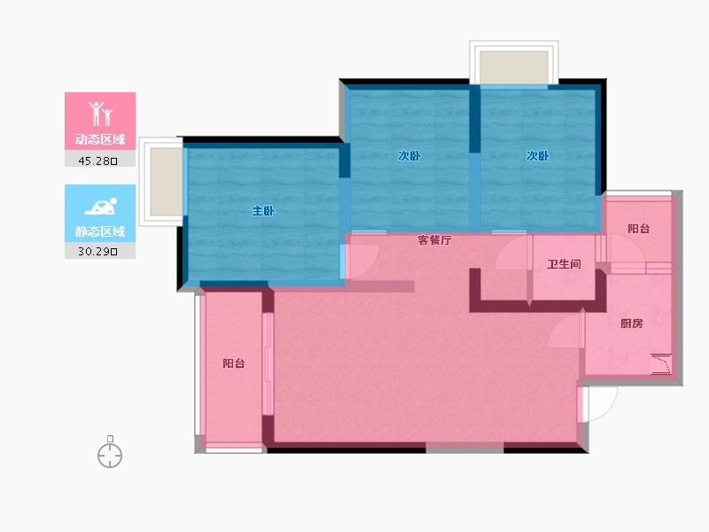 四川省-成都市-朗诗未来街区-66.18-户型库-动静分区