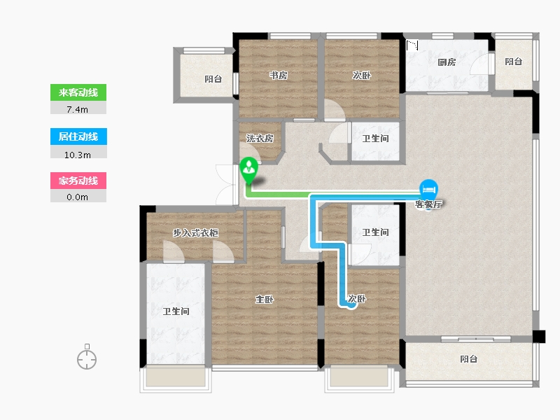 四川省-成都市-麓湖熙华天玺-160.00-户型库-动静线