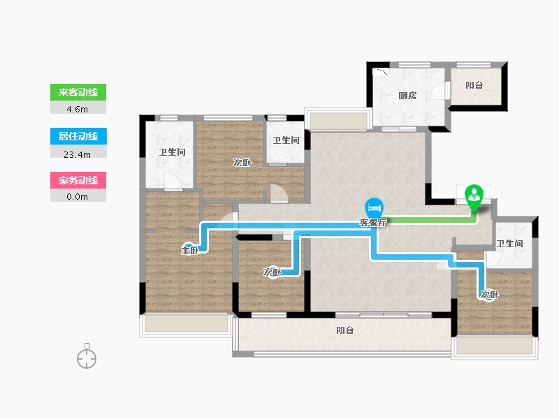 四川省-成都市-麓湖熙华天玺-144.00-户型库-动静线