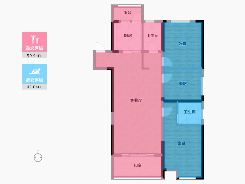 广西壮族自治区-桂林市-平乐三江和韵-90.81-户型库-动静分区