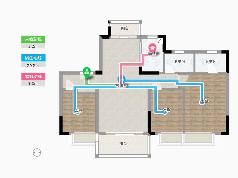 江西省-赣州市-澜山原著-89.76-户型库-动静线