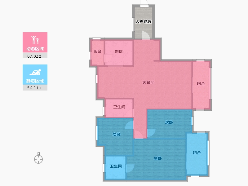 贵州省-贵阳市-中天未来方舟-118.17-户型库-动静分区